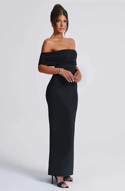 Trägerloses, rückenfreies, sexy Maxikleid