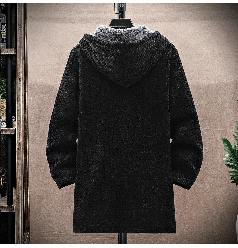 Herren Kapuzenjacke Mit Weichem Fleecefutter