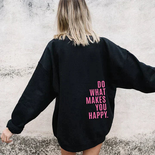 Damen Hoodie mit Kapuze und Print