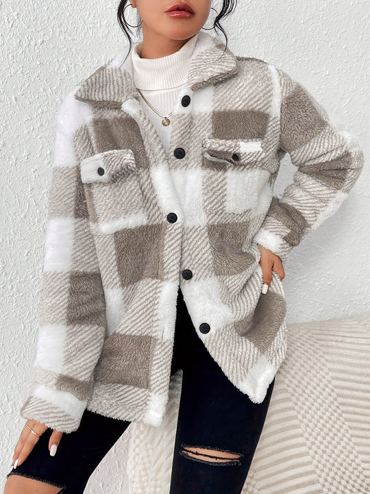Stylische karierte Jacke für Damen