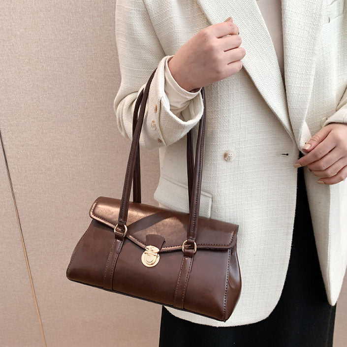 Vegane Leder Vintage Schultertasche