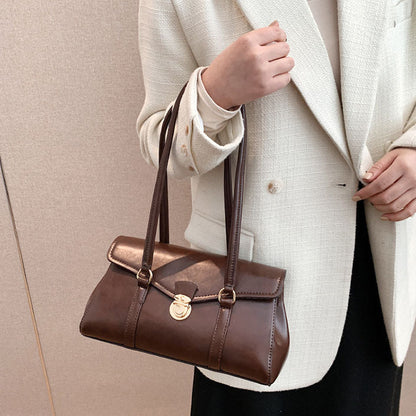 Vegane Leder Vintage Schultertasche