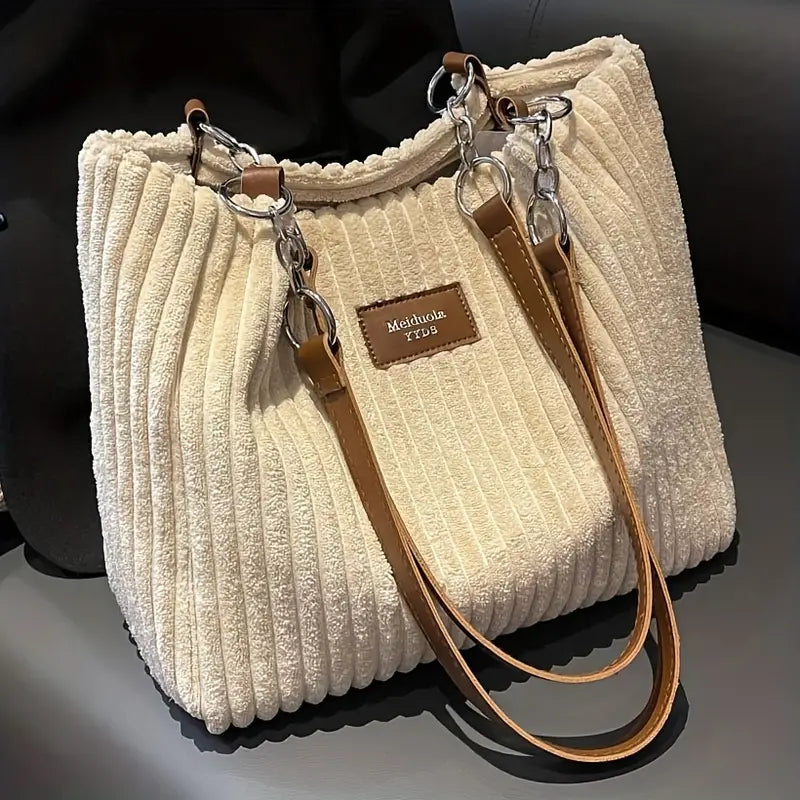 Weiche Gerippte Cordtasche für Damen