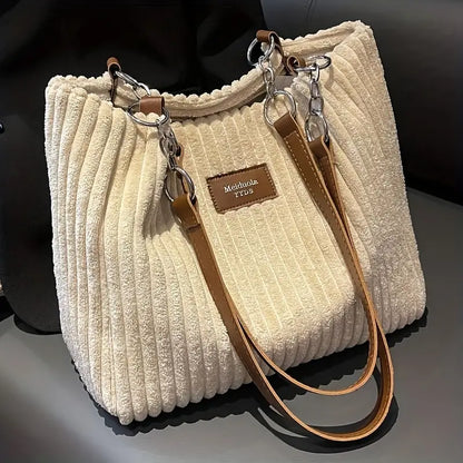 Weiche Gerippte Cordtasche für Damen