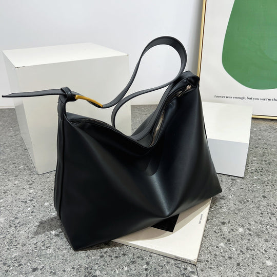 Minimalistische Schultertasche mit Reißverschluss für Damen