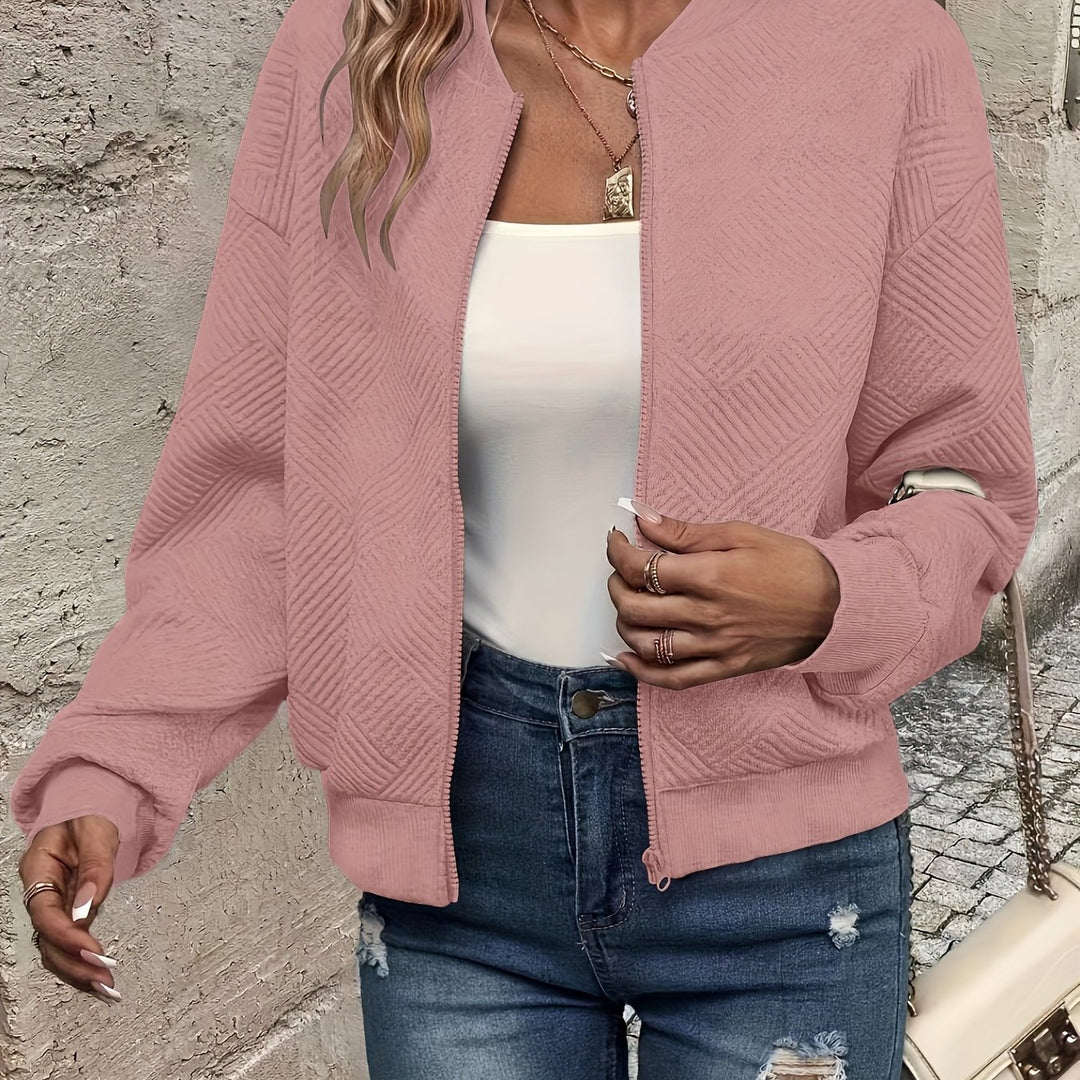 Leichte Übergangsjacke mit Stehkragen und Reißverschluss für Damen