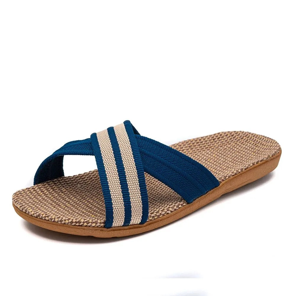 Komfort-Sandalen für Damen mit roten Kreuzriemen – ideal für den Sommer