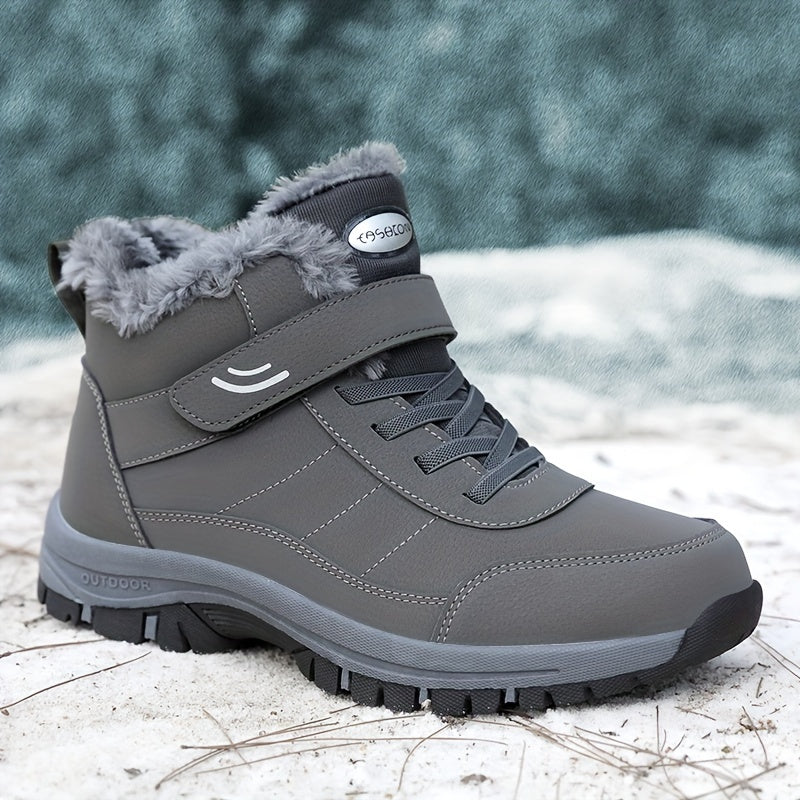 Gefütterte Outdoor Winterstiefel mit Klettverschluss für Damen