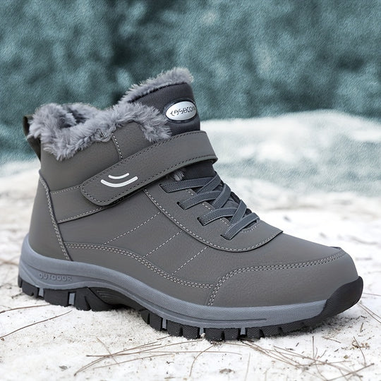 Gefütterte Outdoor Winterstiefel mit Klettverschluss für Damen