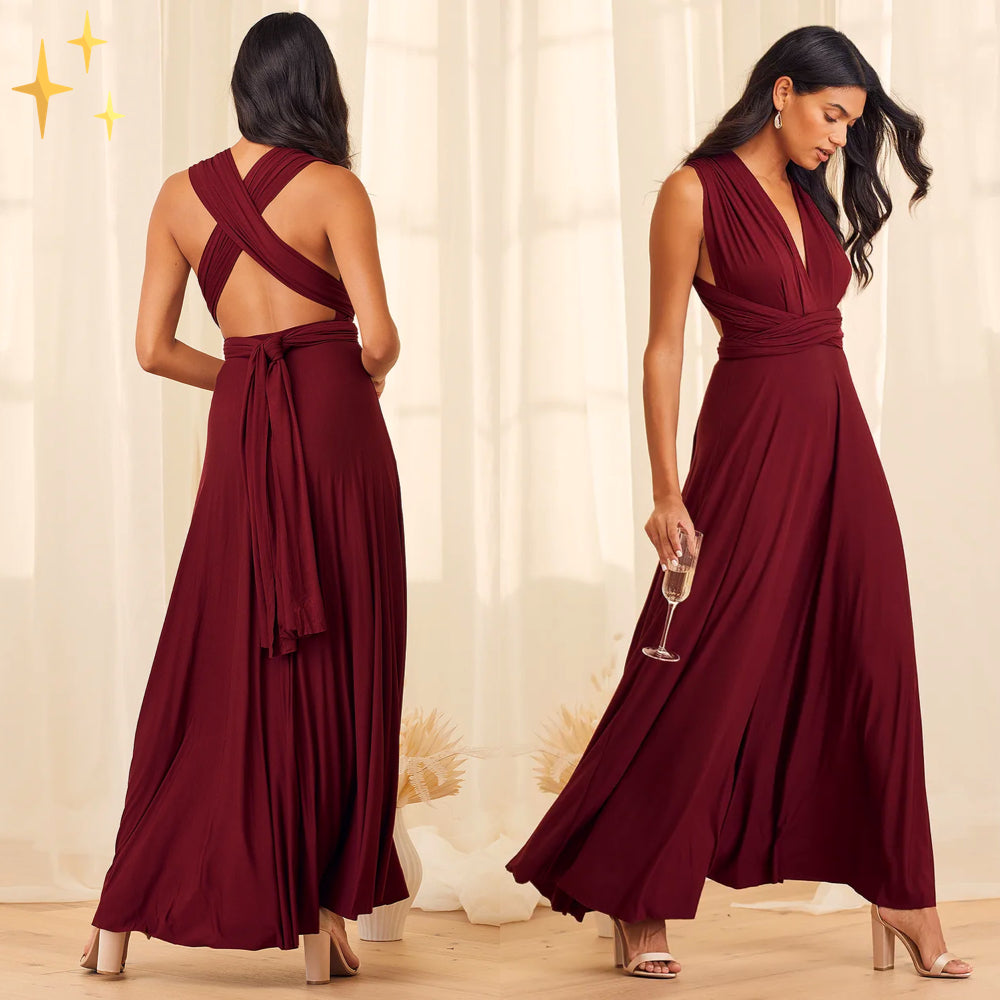 Multifunktionales Stretch-Wickelkleid für Damen