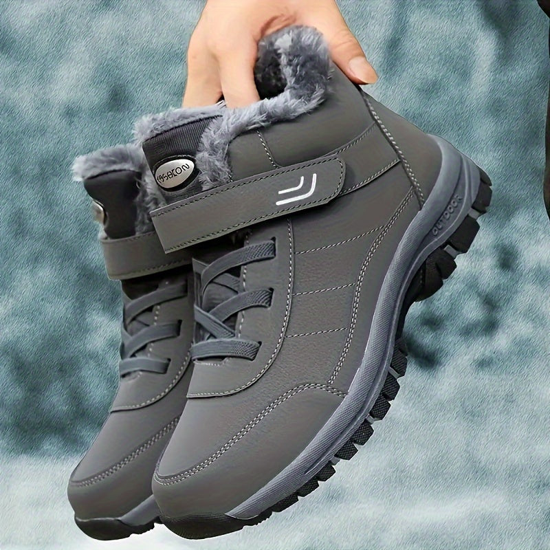 Gefütterte Outdoor Winterstiefel mit Klettverschluss für Damen