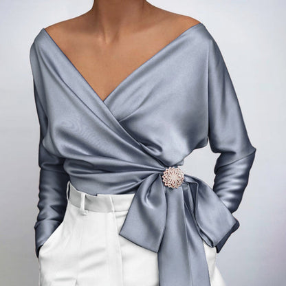Leichte Seiden-Sommerbluse für Damen