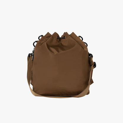Nylon Kordelzug-Beuteltasche mit abnehmbarem Griff und Schultergurt