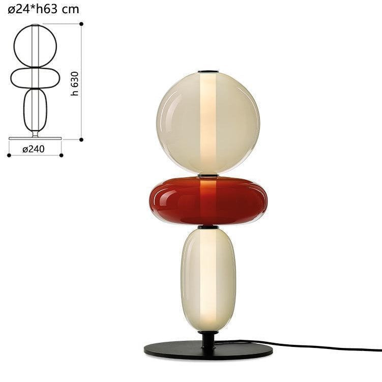 Glas-Tischlampe Modernes Skulpturales Design
