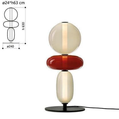 Glas-Tischlampe Modernes Skulpturales Design