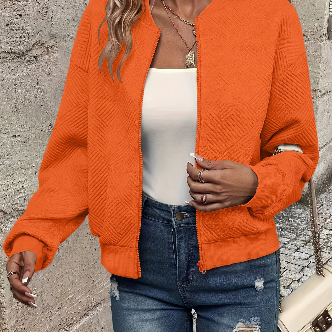 Leichte Übergangsjacke mit Stehkragen und Reißverschluss für Damen