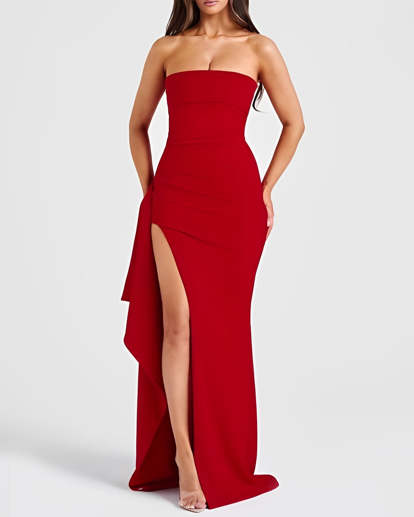 Elegantes Rückenfreies Kleid mit Seitenschlitz für Damen