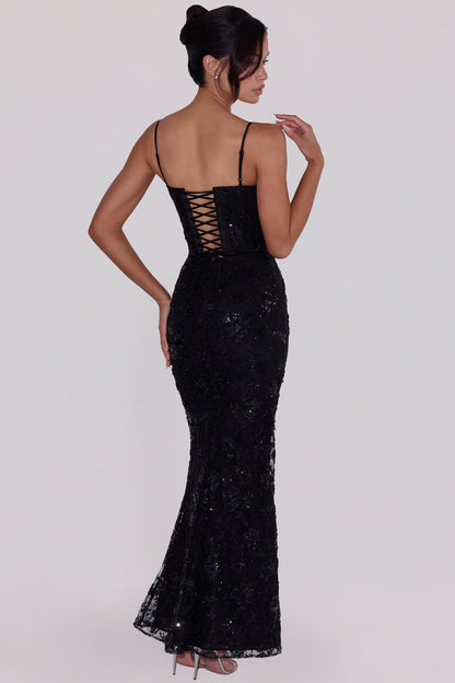 Gestricktes Maxikleid mit langen Ärmeln für Damen
