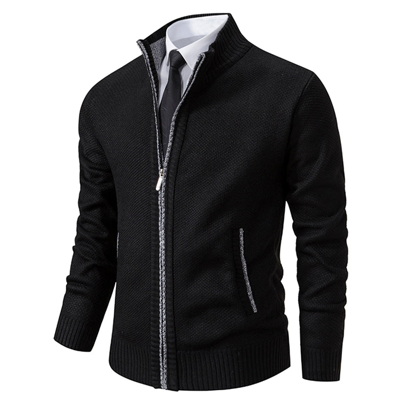 Herren Cardigan Mit Reißverschluss Im Klassischen Design
