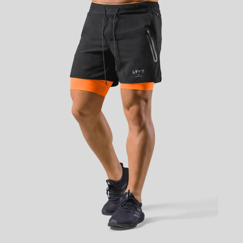Herren-Trainingshose mit integrierten Kompressionsshorts