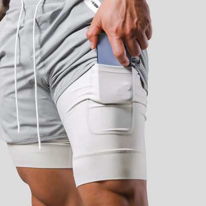 Herren-Trainingshose mit integrierten Kompressionsshorts
