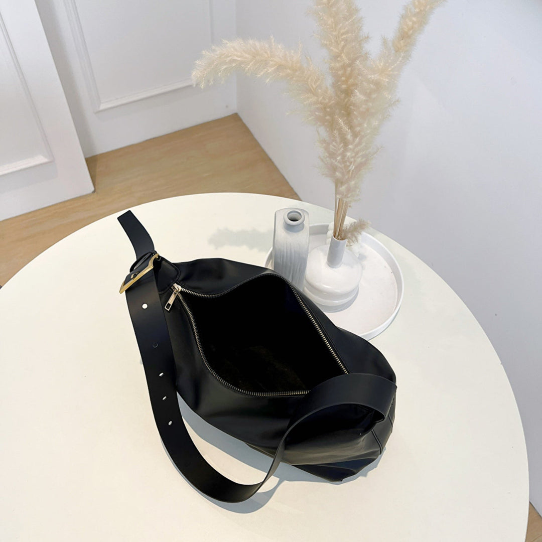 Minimalistische Schultertasche mit Reißverschluss für Damen