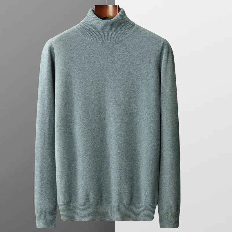 Klassischer Merinowoll-Rollkragenpullover