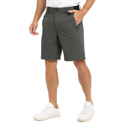 Herren Golfshorts aus Stretchgewebe in Rückansicht