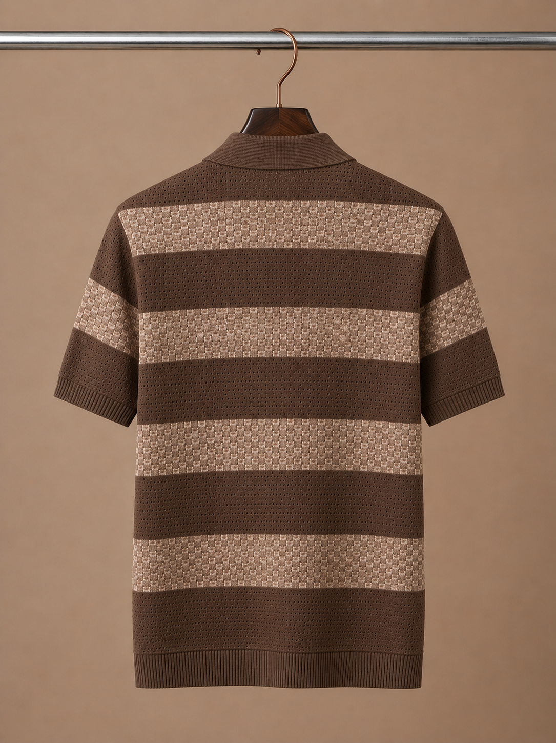 Herren Poloshirt aus Baumwolle mit Streifen, Regular Fit