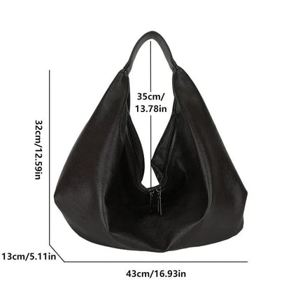 Große weiche Ledertasche für Damen mit Schulterriemen