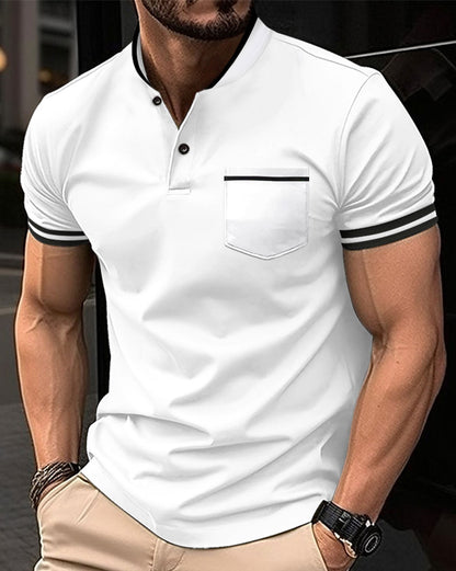 Herren Bequemes Baumwoll-Poloshirt