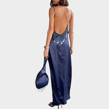 Damen müheloses Maxi-Trägerkleid