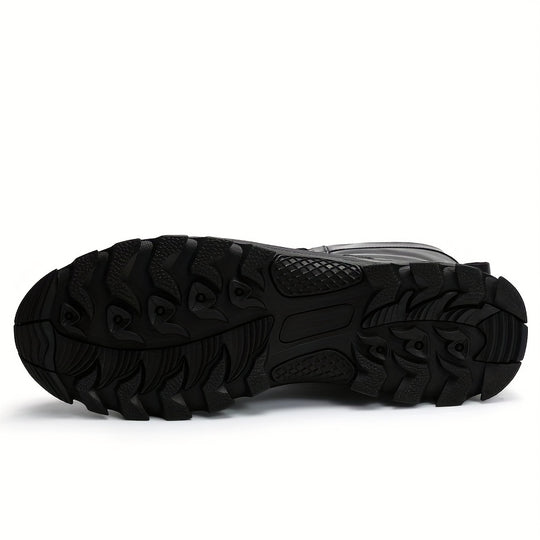 Lederstiefel mit Reißverschluss und Profilsohle für Herren