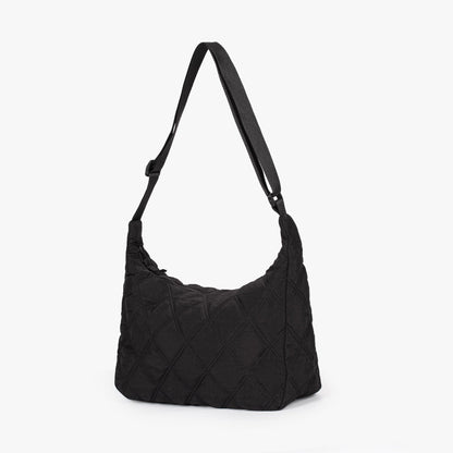 Gesteppte Diamond Puffer Schultertasche Leichtes Nylon