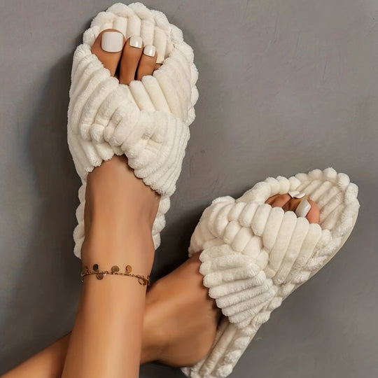 Offene Cross-Strap Schlappen für Damen