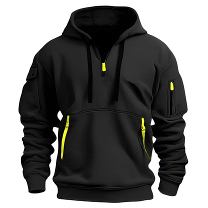 Herren Casual Halb-Reißverschluss Hoodie Pullover
