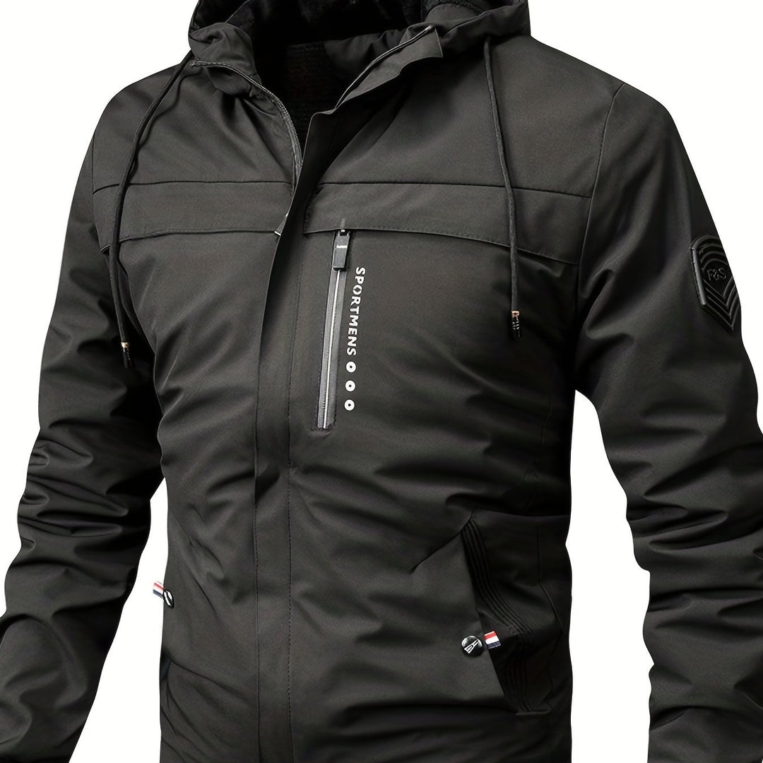 Camouflage Fleecejacke mit Kapuze für Herren