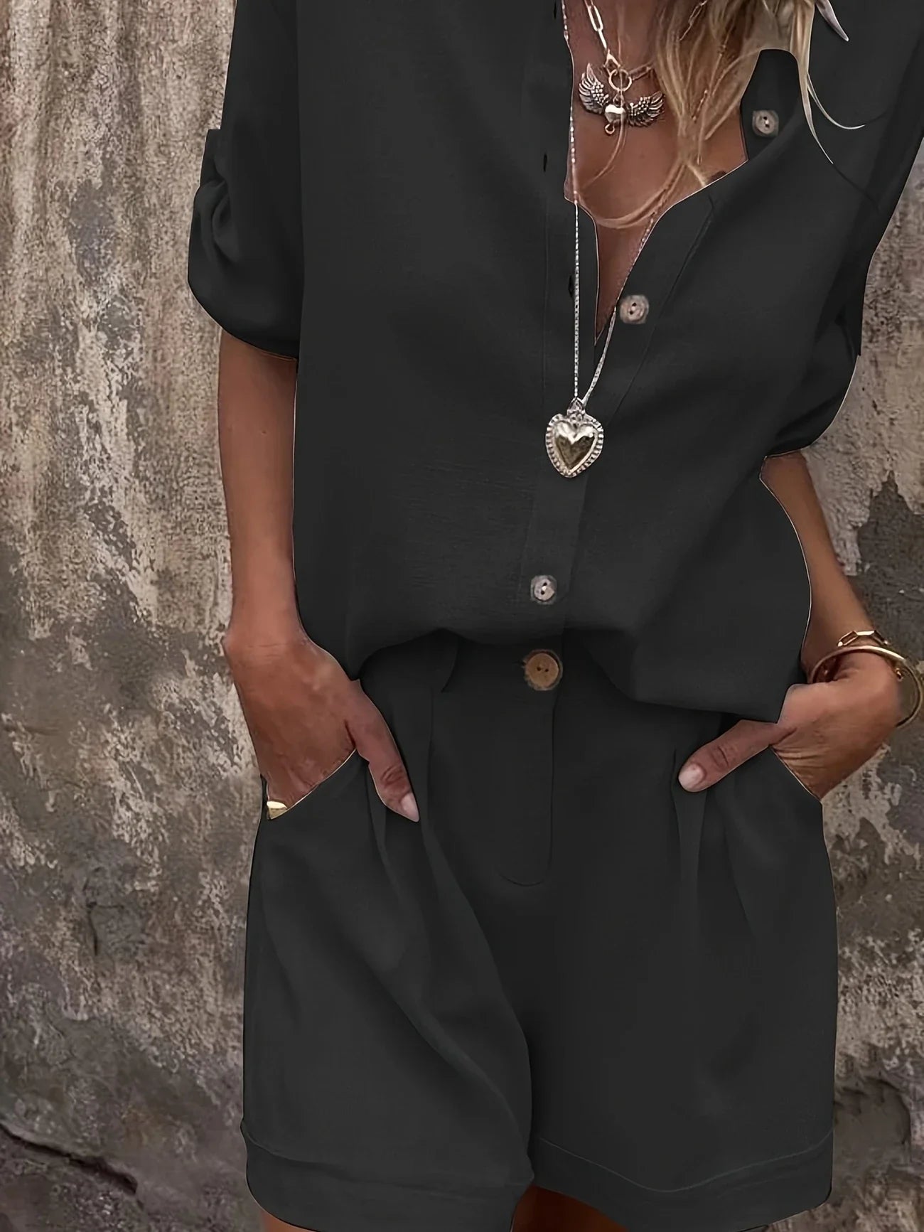 Stilvolles zweiteiliges Sommer-Set für Damen