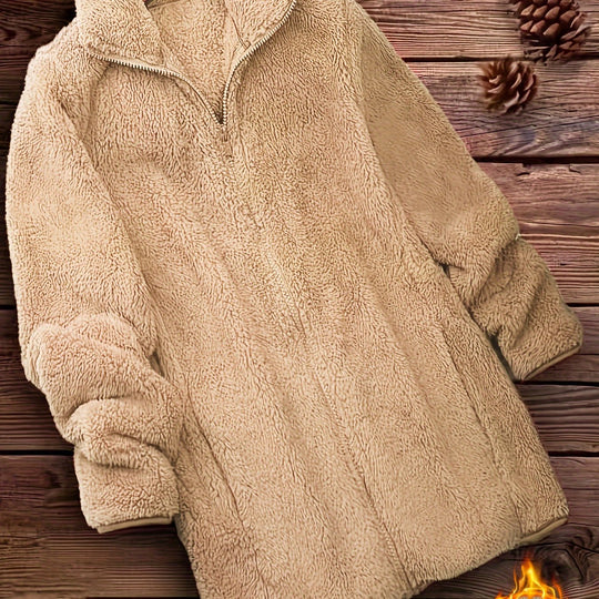 Gefütterte Winterjacke mit Reißverschluss für Damen