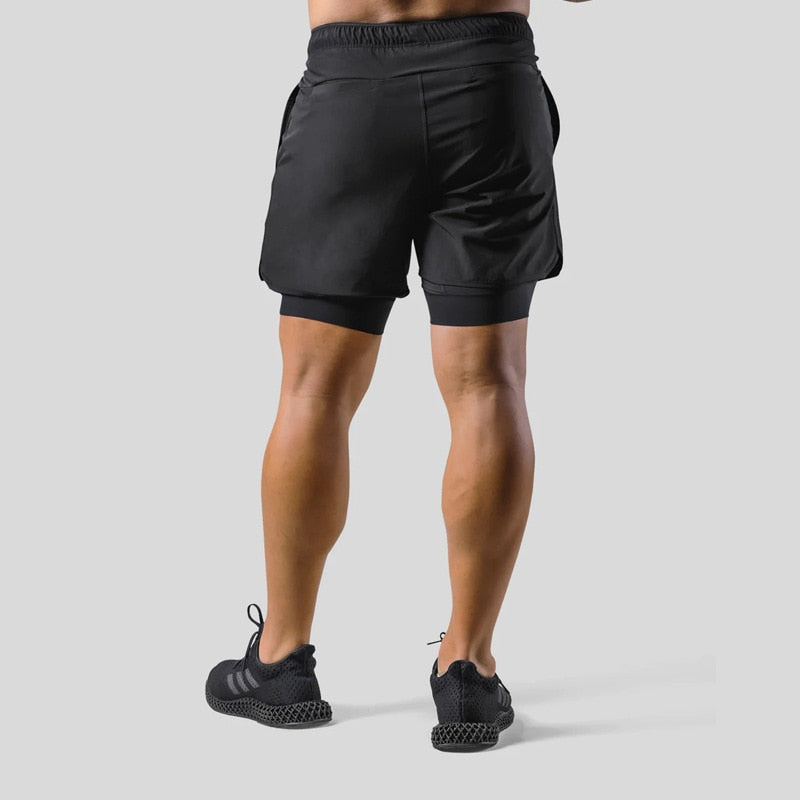 Herren-Trainingshose mit integrierten Kompressionsshorts