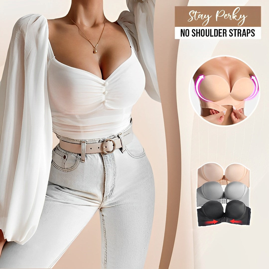 Trägerloser Push-Up-BH für Damen mit Hebeunterstützung