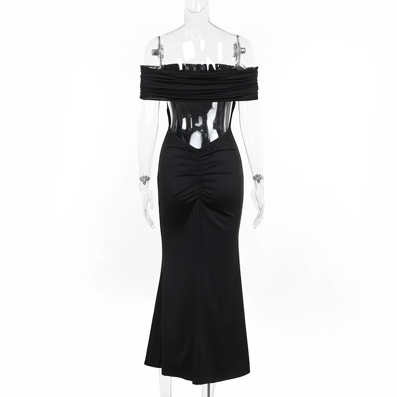 Trägerloses, rückenfreies, sexy Maxikleid