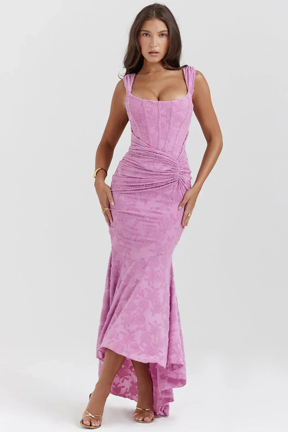 Damen Maxikleid Luftig Figurbetont Elegant