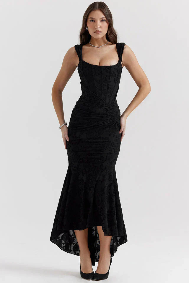 Damen Maxikleid Luftig Figurbetont Elegant