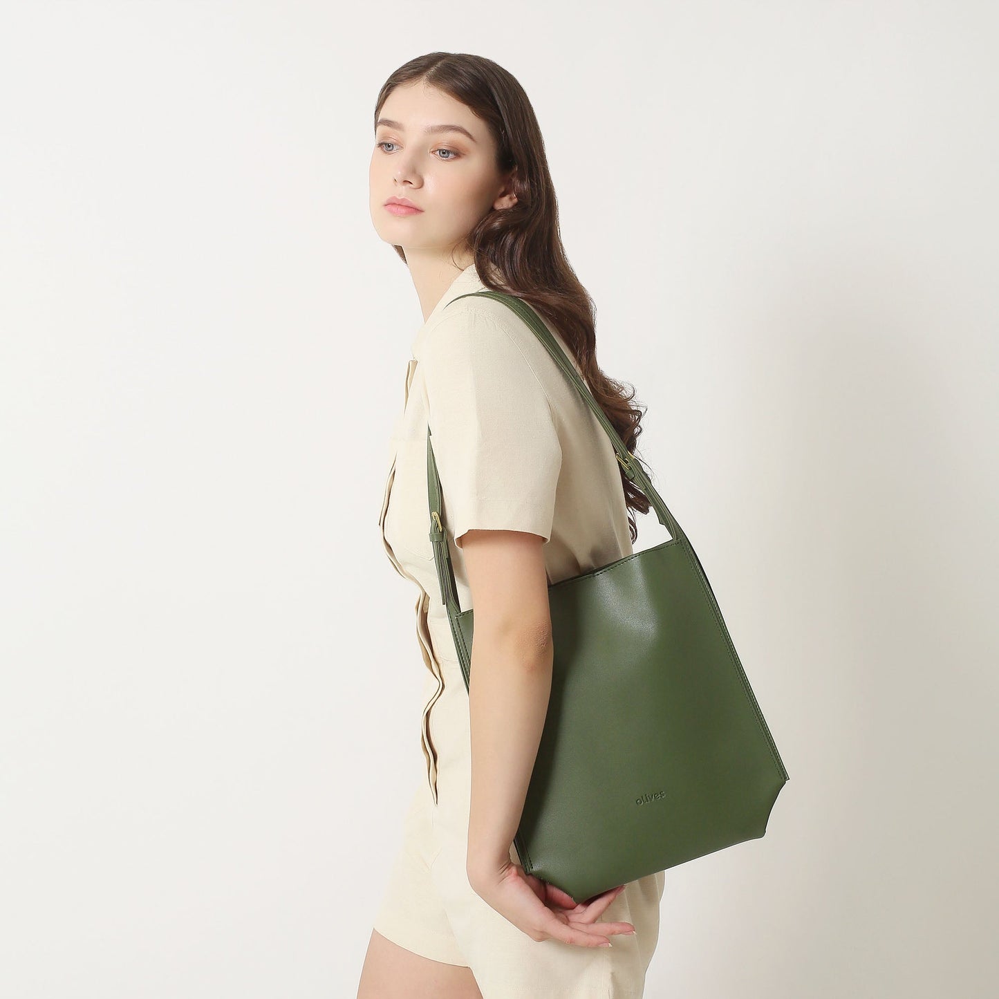 Vegane Leder-Shopper-Tasche Leicht und Strukturiert