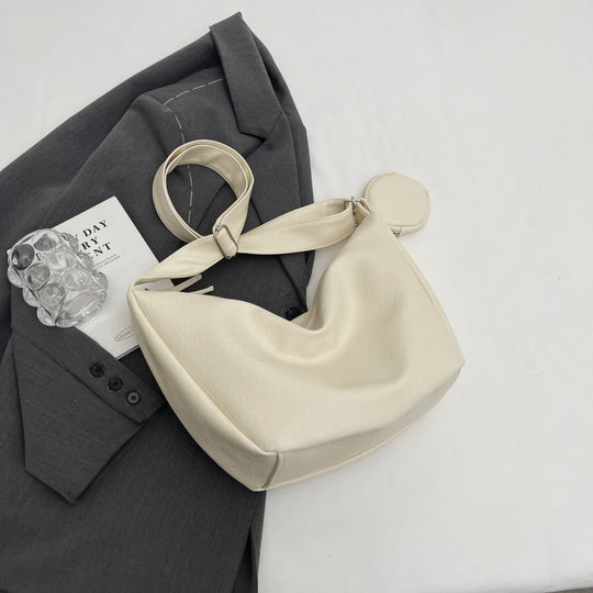 Trendige runde Schultertasche mit Minibörse für Damen