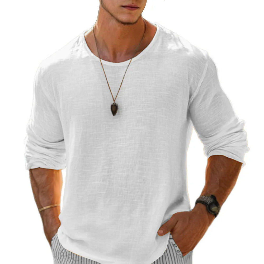 Herren Langarmshirt mit langen Ärmeln und lockerem Schnitt
