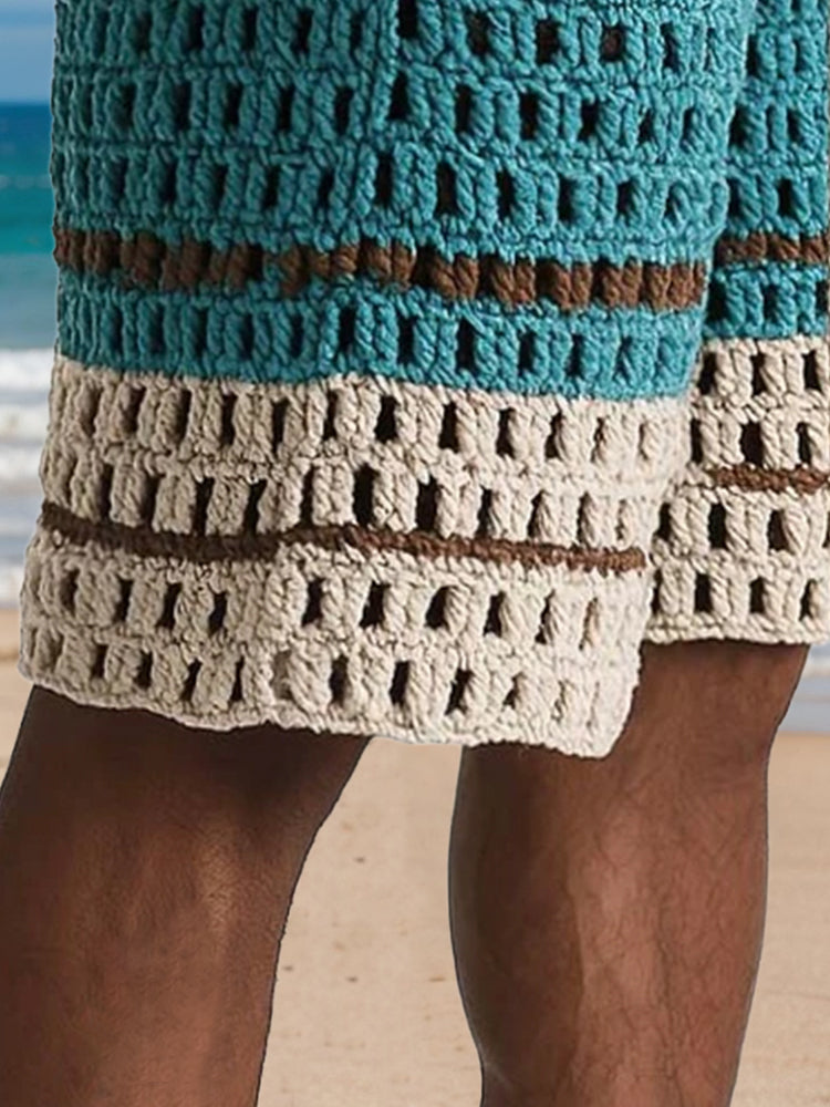 Detailaufnahme des Tunnelzugs an den Herren Strickshorts