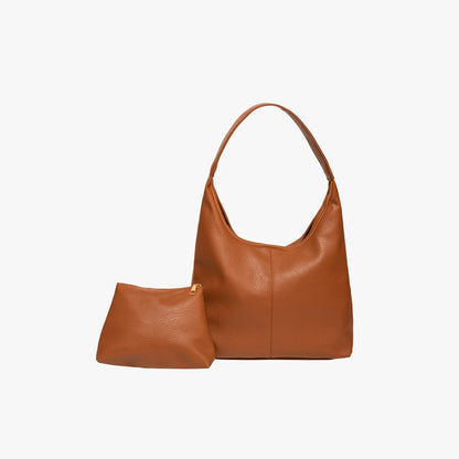 Vegane Leder-Hobo-Tasche mit Schulterriemen