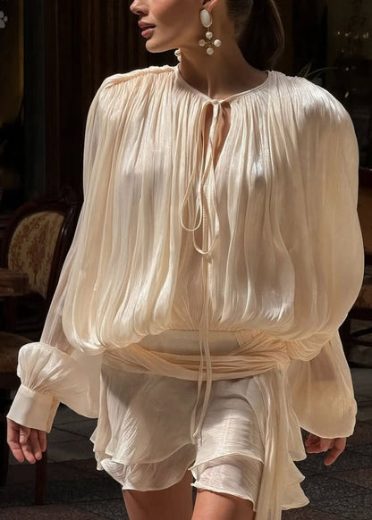 Champagner Satin Slip Kleid